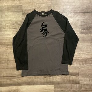 Men's Long Sleeve Top heavy long sleeve shirt with dragon tribal design